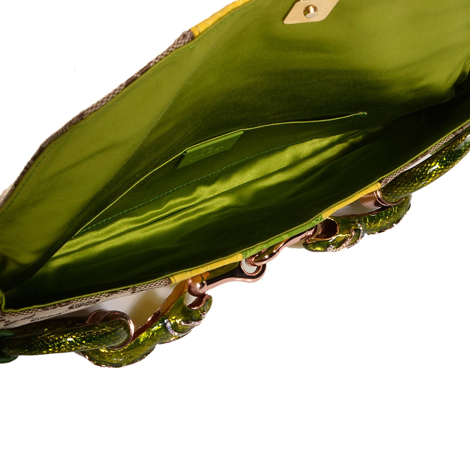 Gucci Monogram Alligator Tom Ford Snake Horsebit Clutch 5 of 7