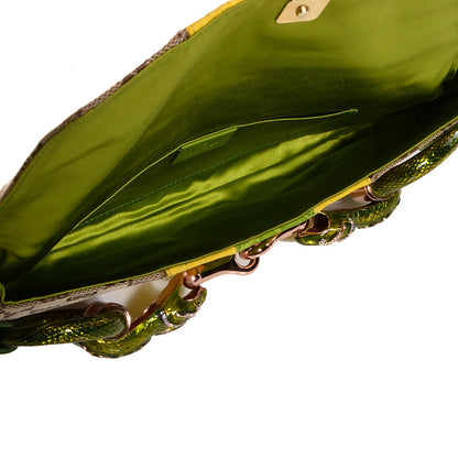 Gucci Monogram Alligator Tom Ford Snake Horsebit Clutch 5 of 7