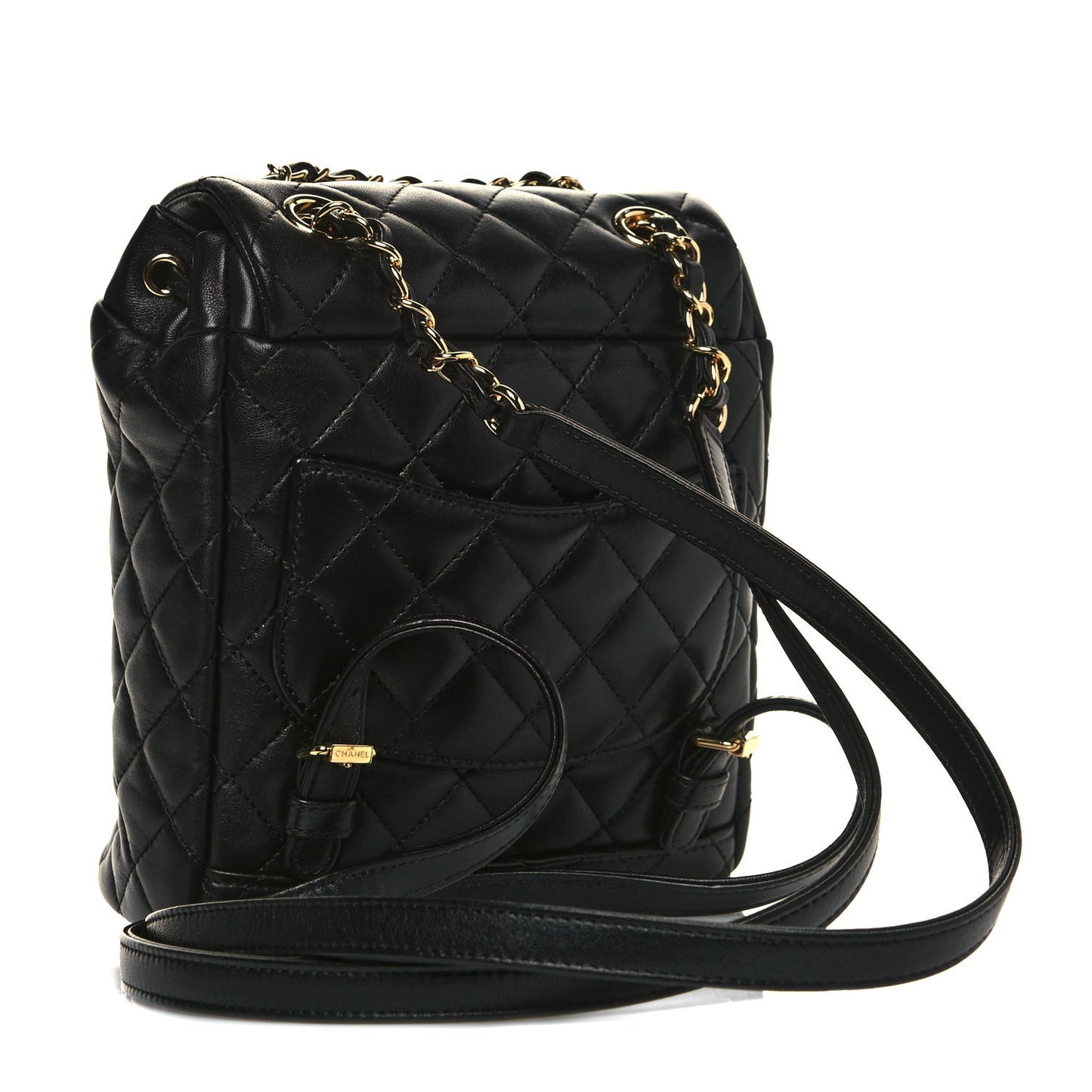Calfskin Quilted Mini Urban Spirit Backpack Black