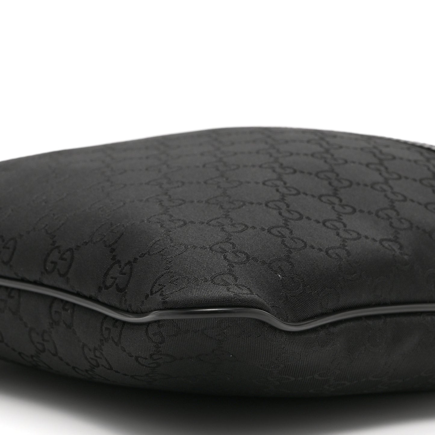 Nylon Monogram Medium Flat Messenger Bag Black