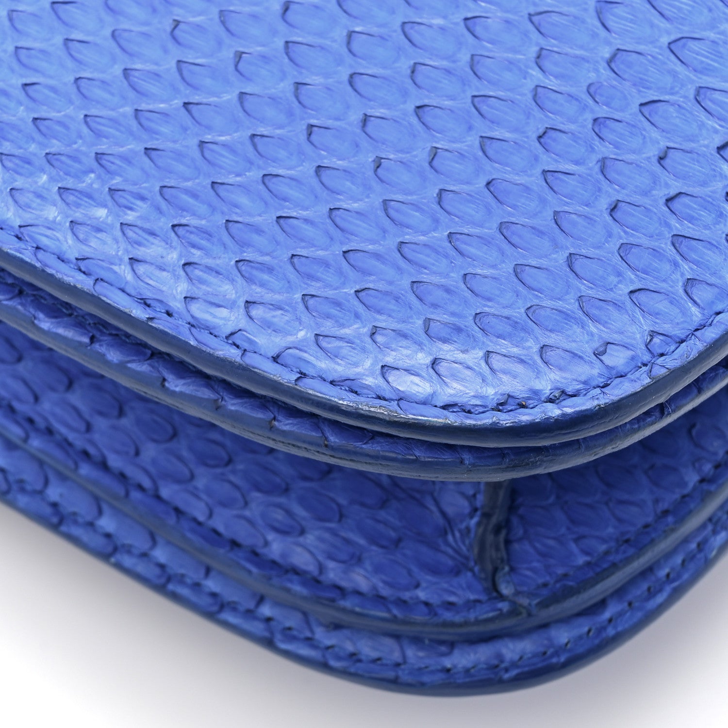 Celine Snakeskin Medium Classic Box Flap Blue 12 of 12