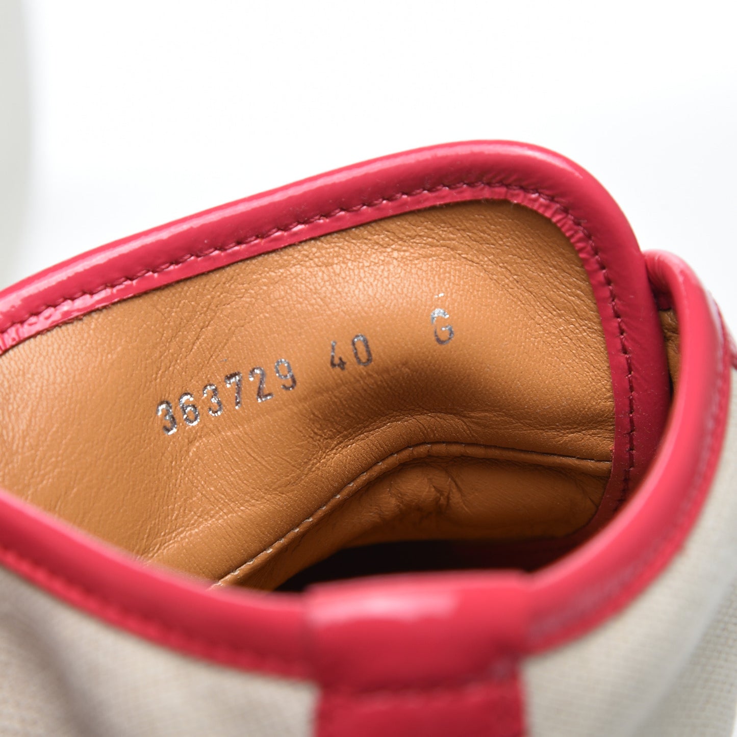 Canvas GG High Top Sneakers 40 Red