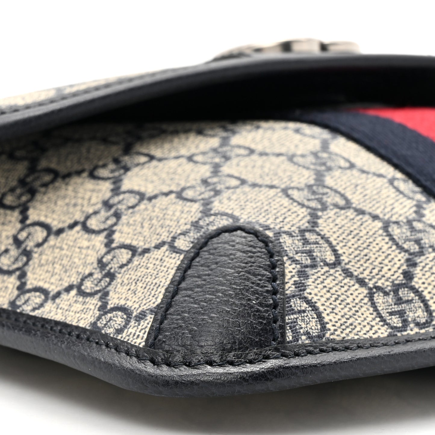 GG Supreme Monogram Web Small Ophidia Belt Bag 90 36 Beige Navy