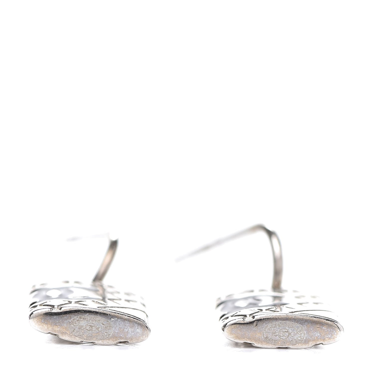 Chanel CC Cambon Drop Earrings Silver 4 of 5