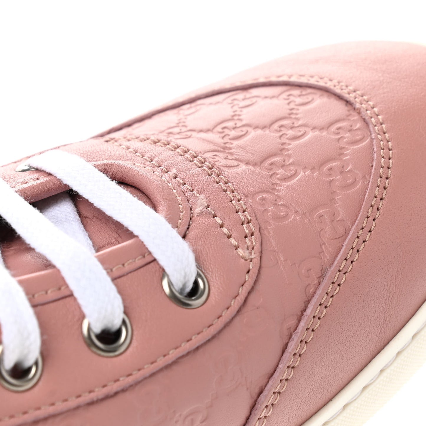 Microguccissima Womens High Top Sneakers 37.5 Soft Pink