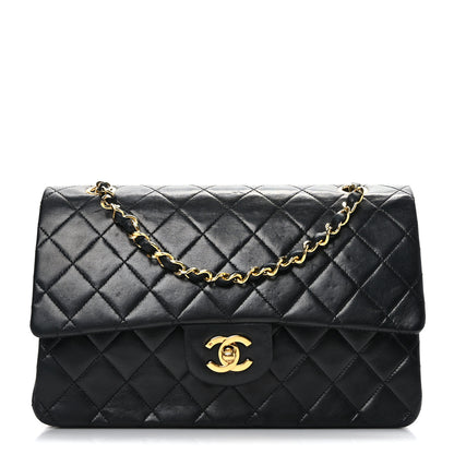 Chanel Lambskin Quilted Medium Double Flap Black 1 of 9