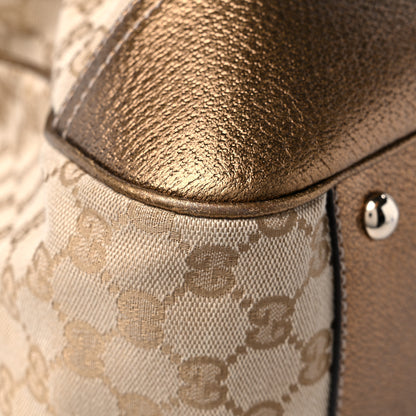 Gucci Monogram Large Princy Tote Gold 10 of 13