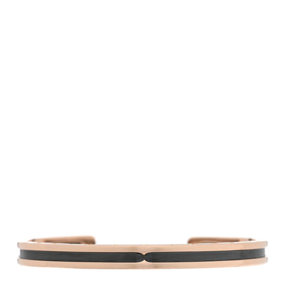 Bulgari 18K Rose Gold Black Ceramic B.Zero1 Cuff Bracelet M 1 of 3
