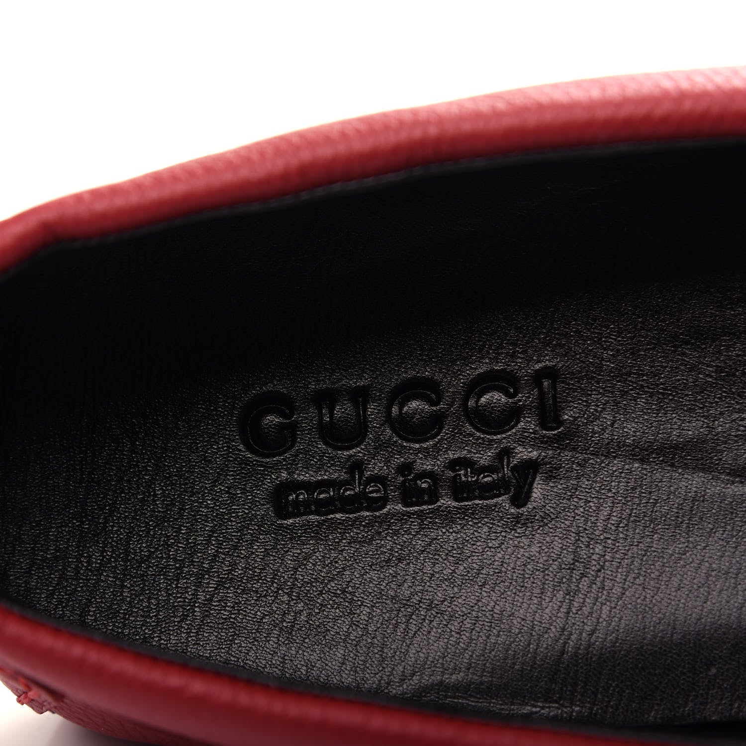 Gucci Calfskin Web Mens Driver Loafers 11 Red 8 of 11