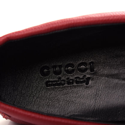 Gucci Calfskin Web Mens Driver Loafers 11 Red 8 of 11
