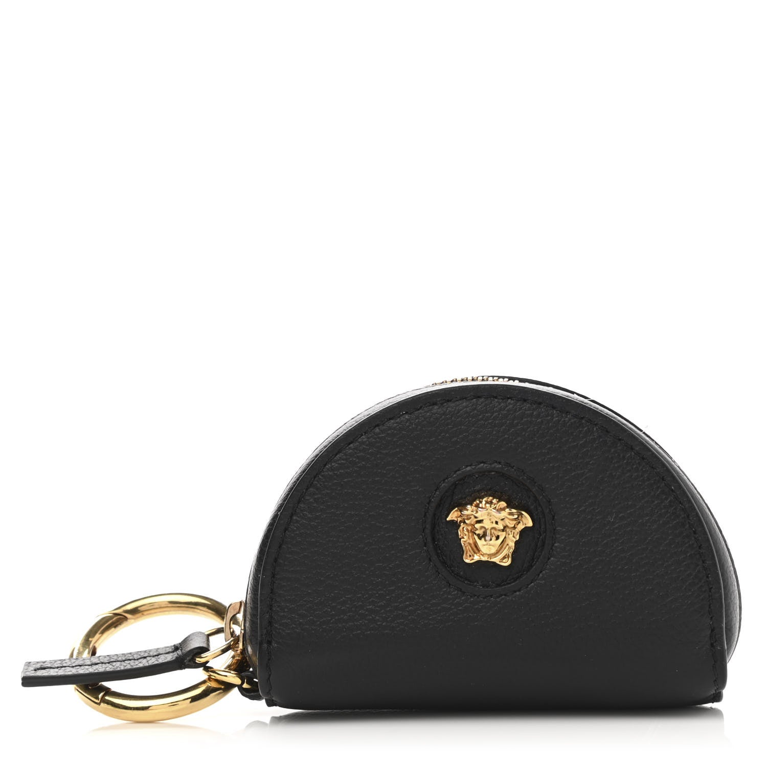 Versace Calfskin Medusa Coin Pouch Black 1 of 8