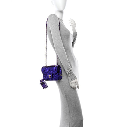 Chanel Mirror Calfskin Metallic Calfskin Quilted Hollywood Boulevard Mini Flap With Star Coin Purse Purple 2 of 12