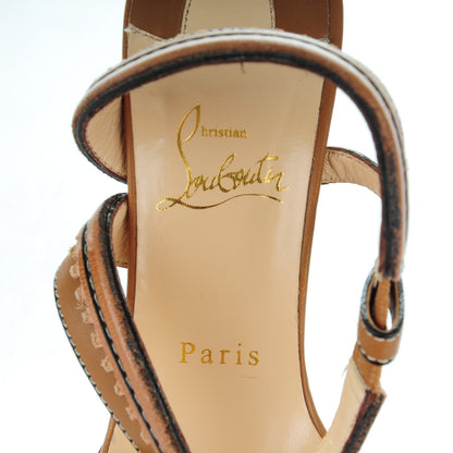Christian Louboutin Calfskin Trepi 120 Espadrille Wedges 36 Hazelnut 9 of 9