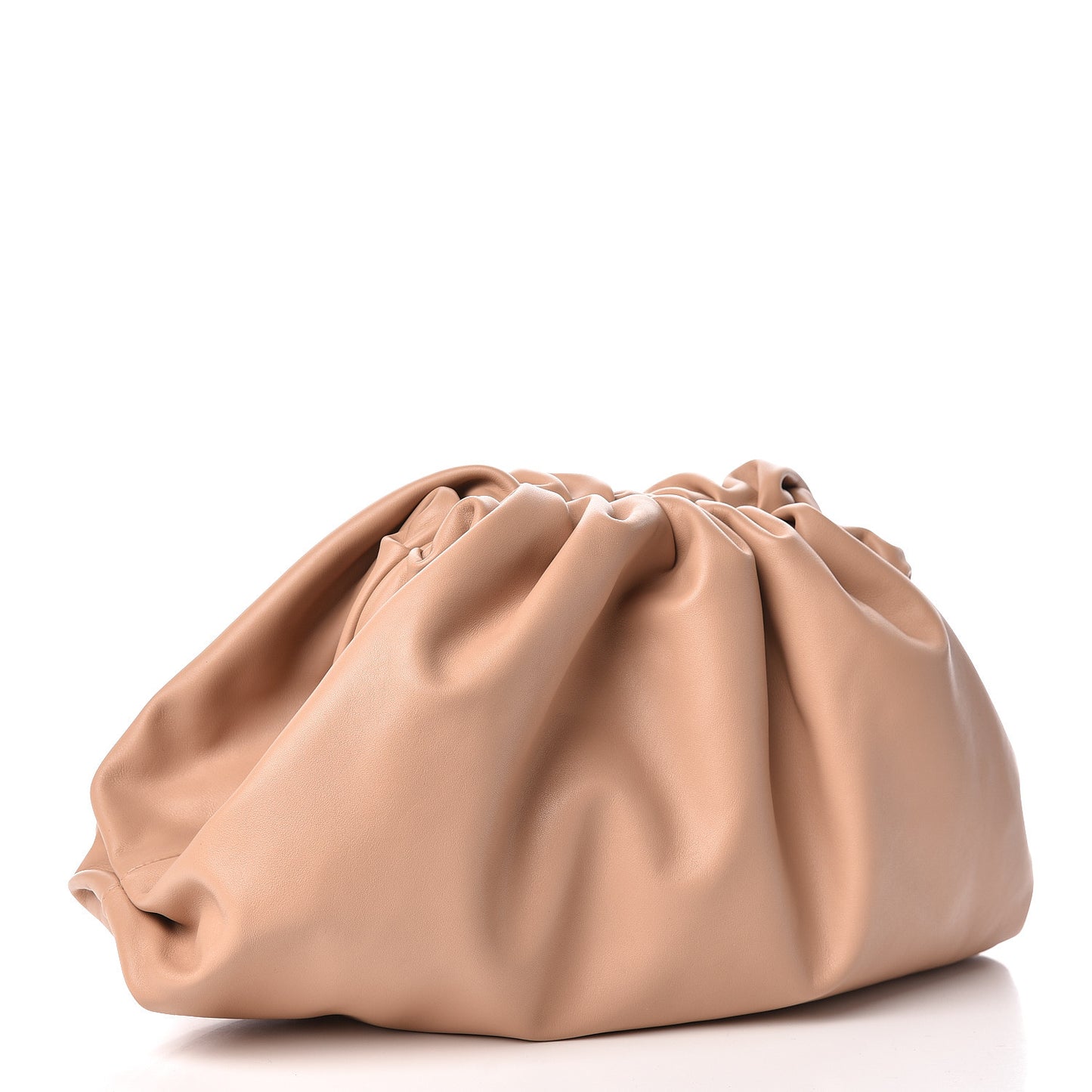 Smooth Butter Calf The Pouch Oversized Clutch Nude