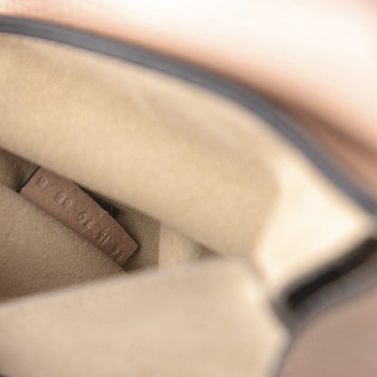 Chloe Grained Calfskin Lambskin Mini Bi-Color Drew Shoulder Bag Powder Beige Caramel 9 of 10
