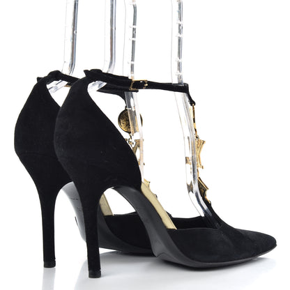 Louis Vuitton Suede Vegas T Strap Pumps 39.5 Black 4 of 9