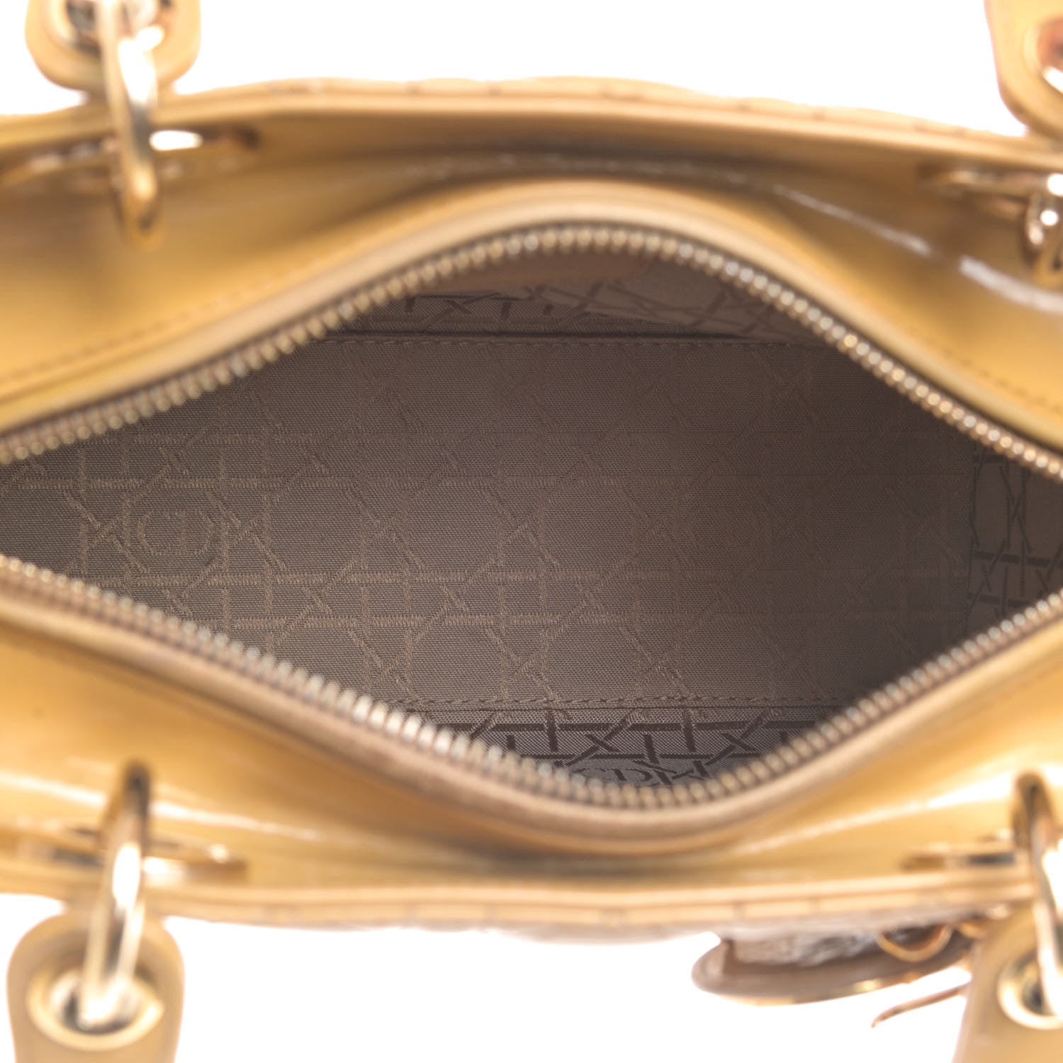 Christian Dior Patent Cannage Medium Lady Dior Beige 4 of 9