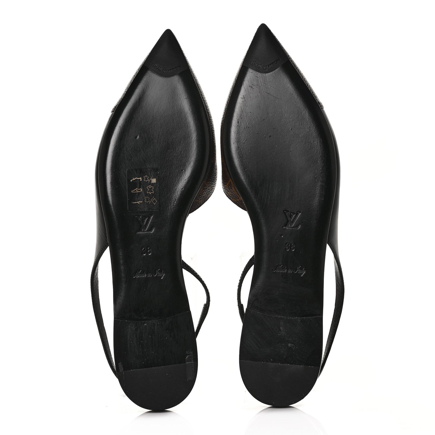 Patent Monogram Cherie Slingback Ballerina Flats 38