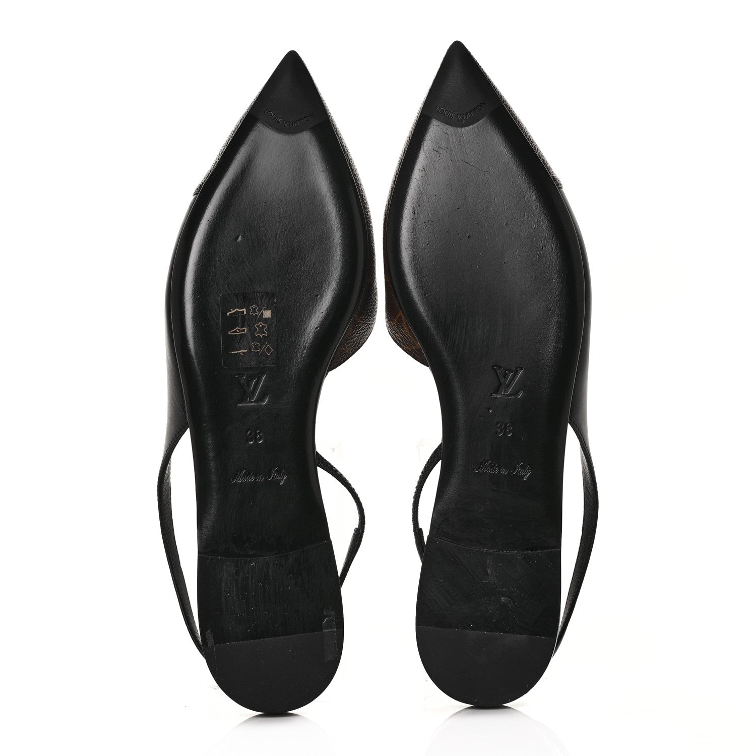 Louis Vuitton Patent Monogram Cherie Slingback Ballerina Flats 38 5 of 8