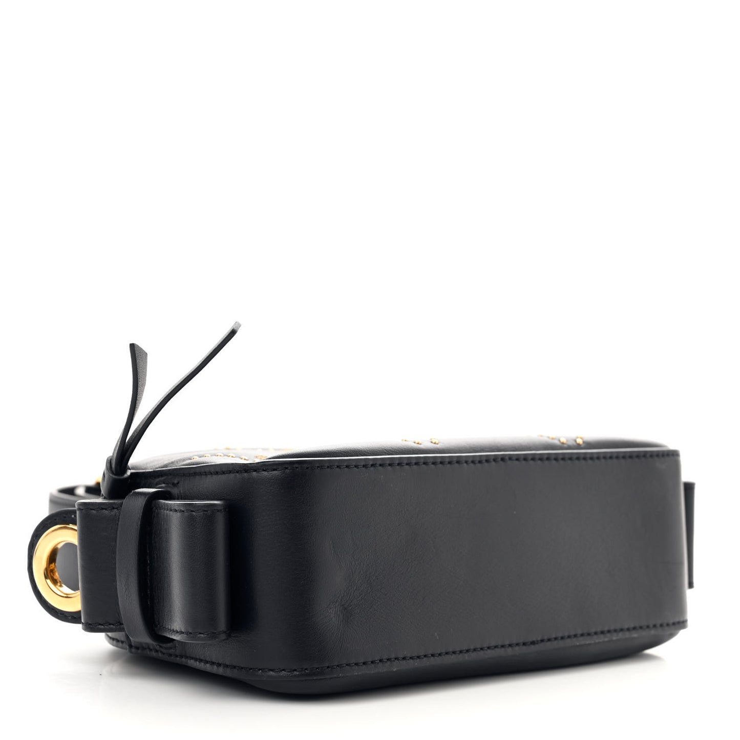 Smooth Calfskin Little Horses Embroidered Shoulder Bag Black