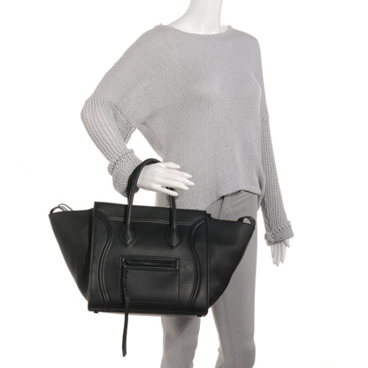 Celine Supple Calfskin Medium Phantom Luggage Black 2 of 9