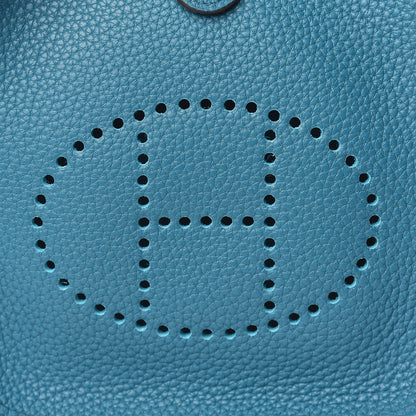 Hermes Taurillon Clemence Amazone Evelyne TPM Bleu Izmir Malachite 11 of 12
