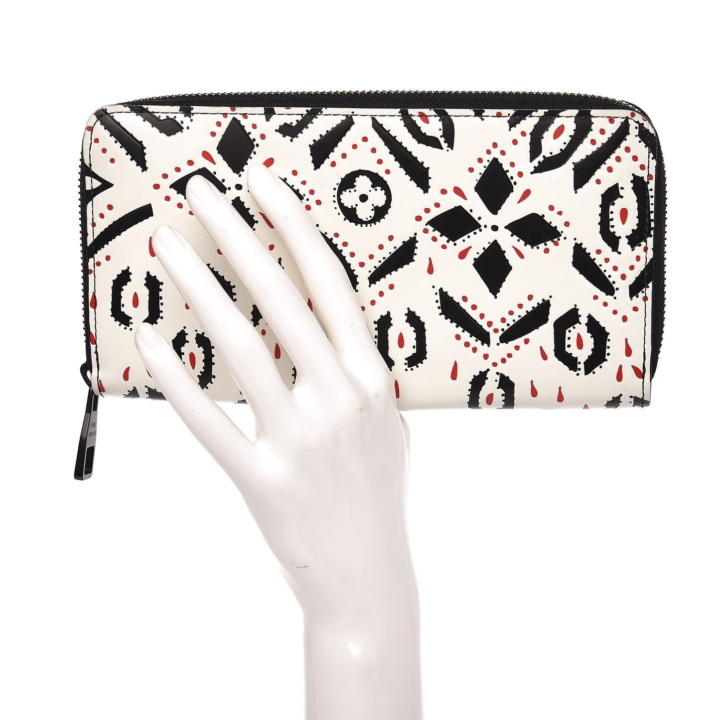 Calfskin Zippy Wallet Graphic Print