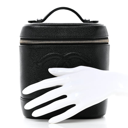 Chanel Caviar Vanity Cosmetic Case Black 2 of 11