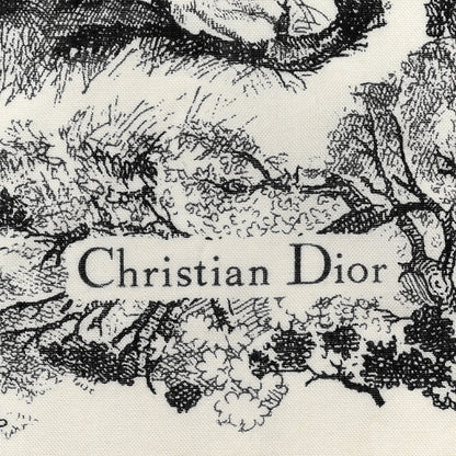 Christian Dior Cotton Toile De Jouy Shawl Black 2 of 5