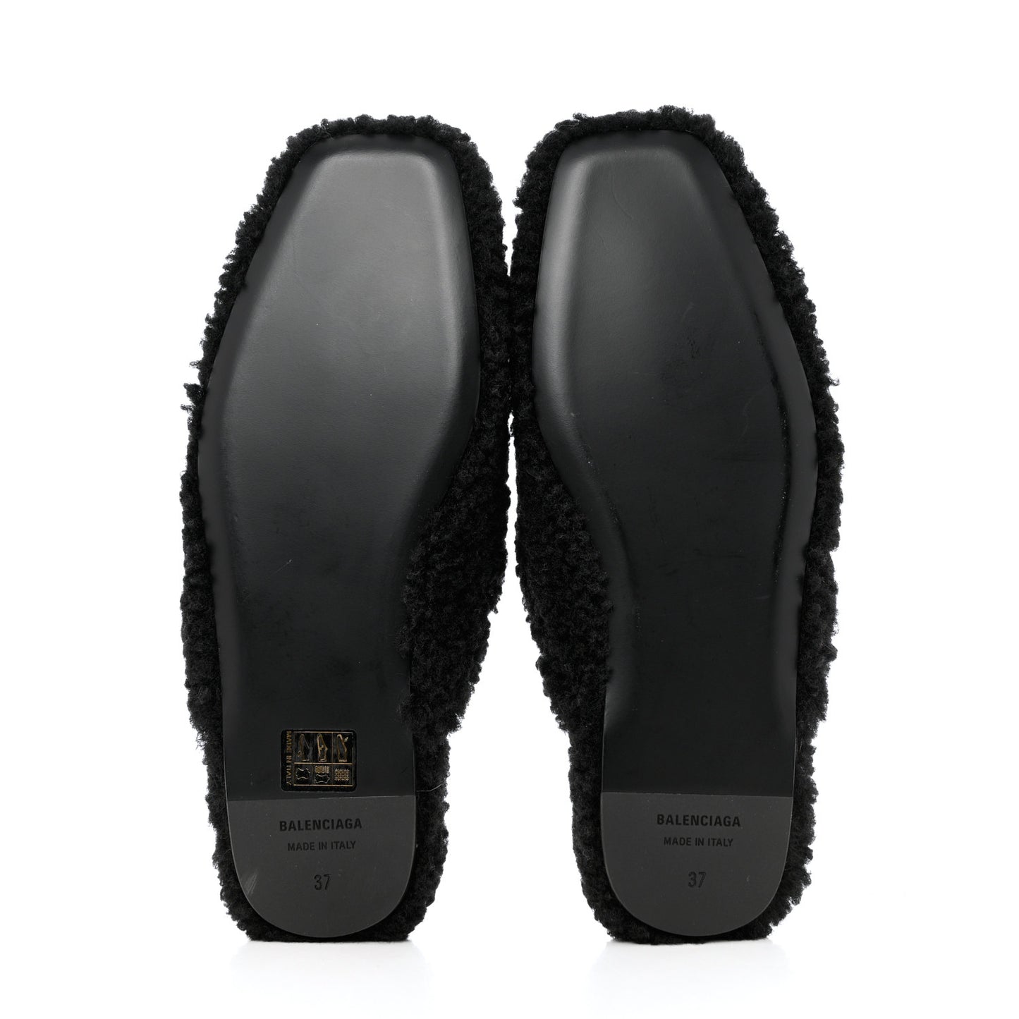 Faux Shearling Cosy BB Mules 37 Black