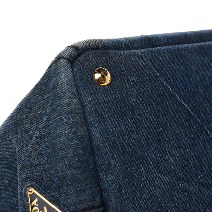 Prada Denim Logo Tote 12 of 13