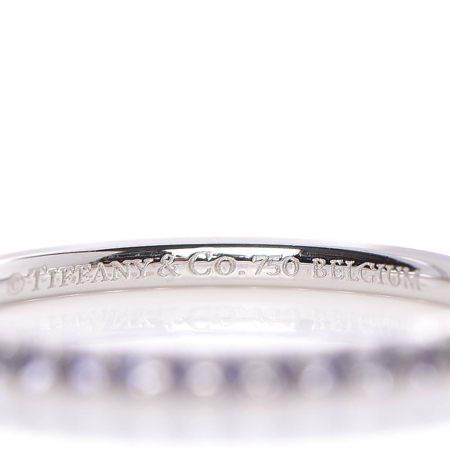 Tiffany 18K White Gold Iolite Metro Ring 48 4.5 3 of 4