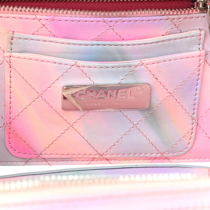 Chanel PVC Patent Calfskin Patent Lambskin Small CC Vanity Case Pink 6 of 10