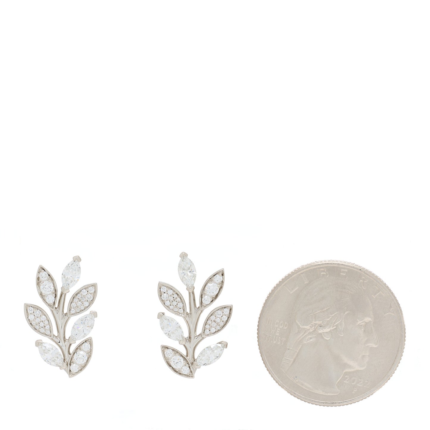 Platinum Diamond Victoria Vine Climber Earrings