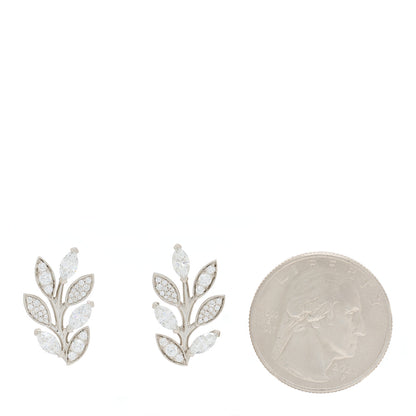 Tiffany Platinum Diamond Victoria Vine Climber Earrings 2 of 5