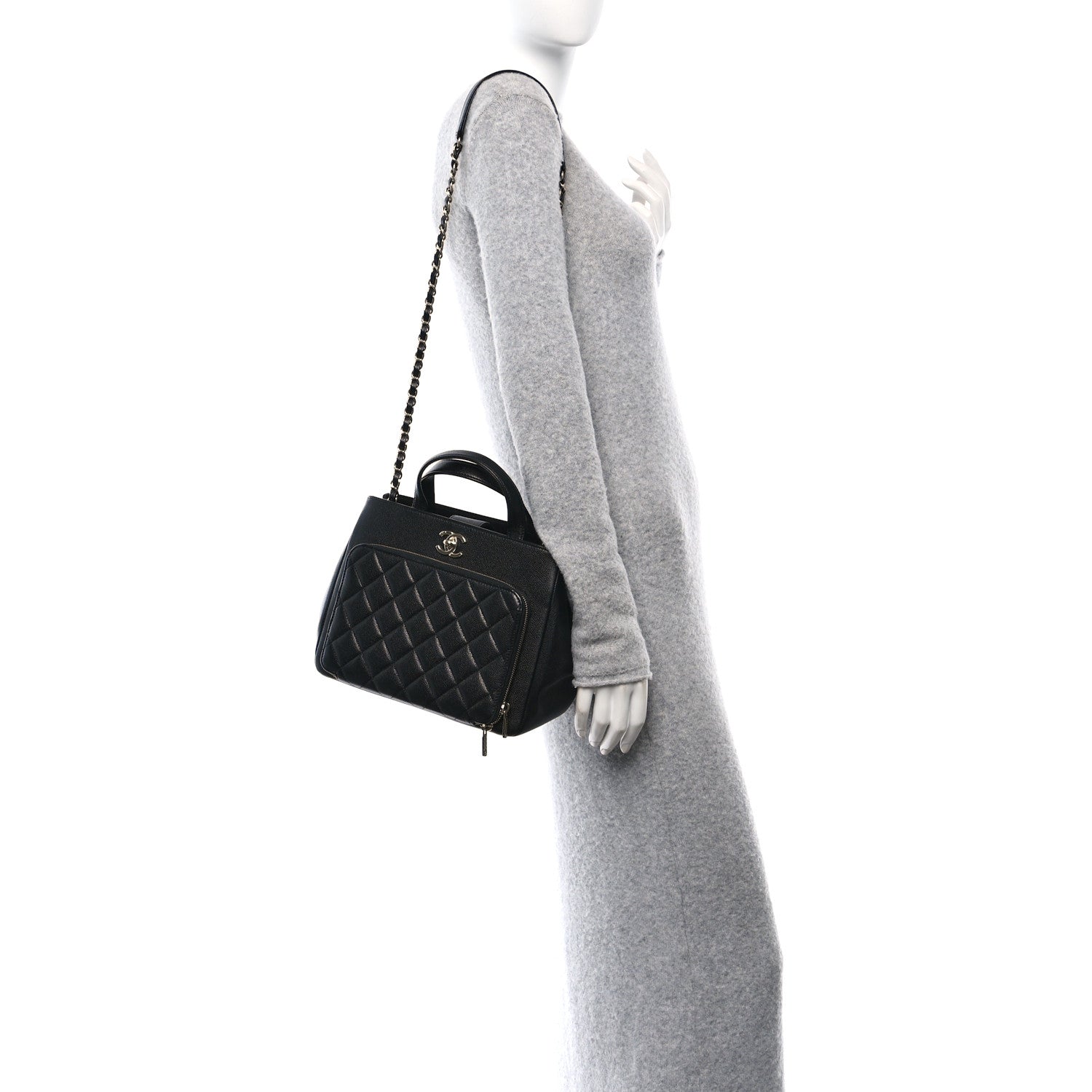 Chanel Caviar Quilted Small Business Affinity Shopping Bag Black 2 of 11