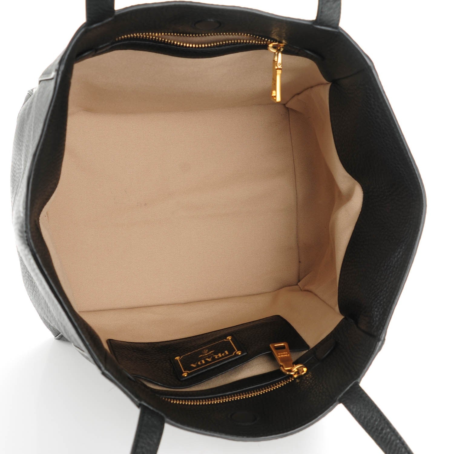 Prada Vitello Daino Tote Nero Black 6 of 10