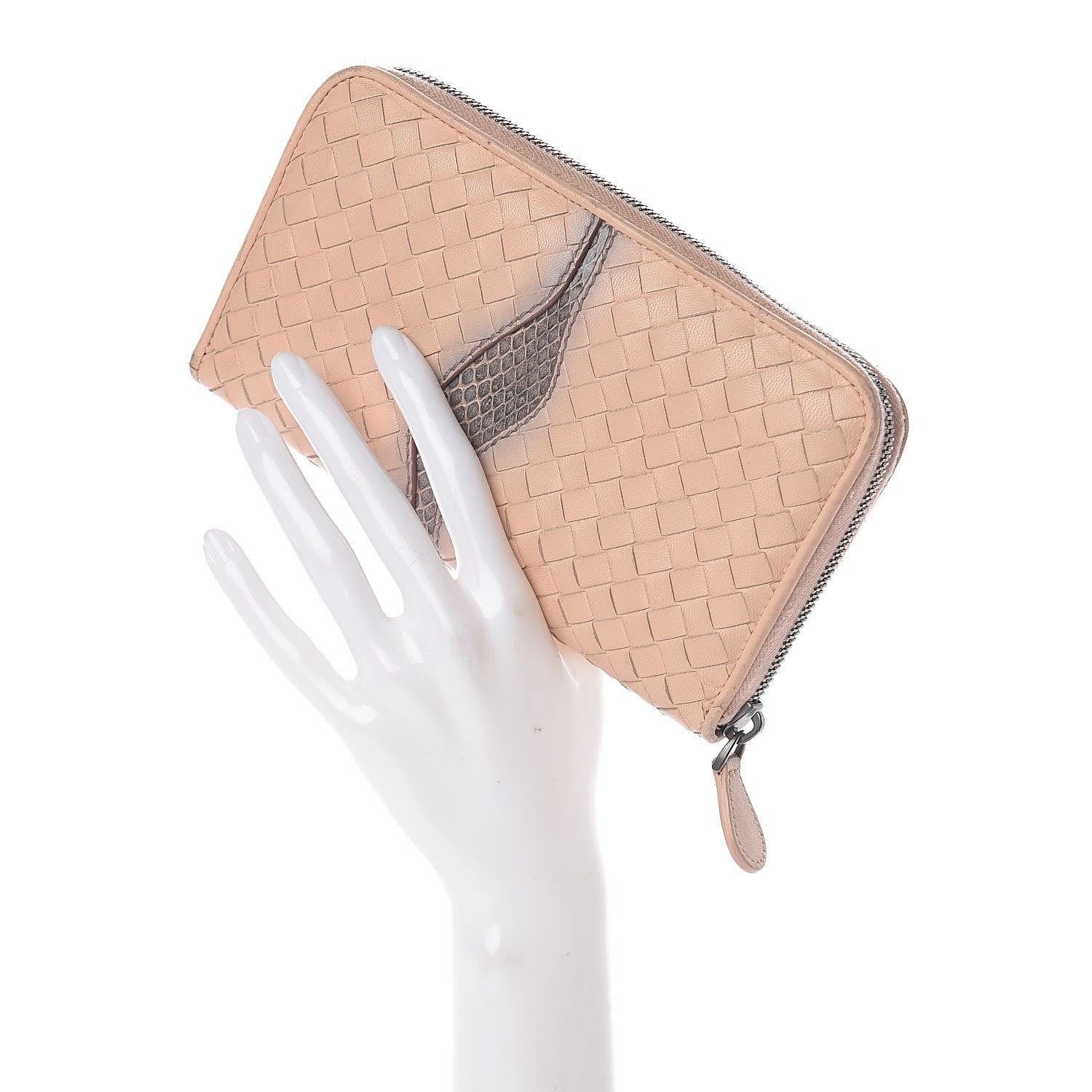 Bottega Veneta Nappa Intrecciato Ayers Zip Around Wallet Flamingo 2 of 7