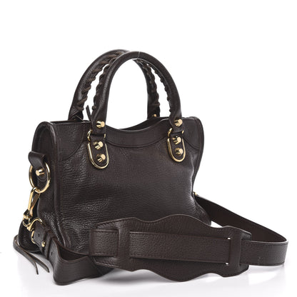 Balenciaga Chevre Gold Metallic Edge Hardware Mini City Marron Cacao 3 of 10