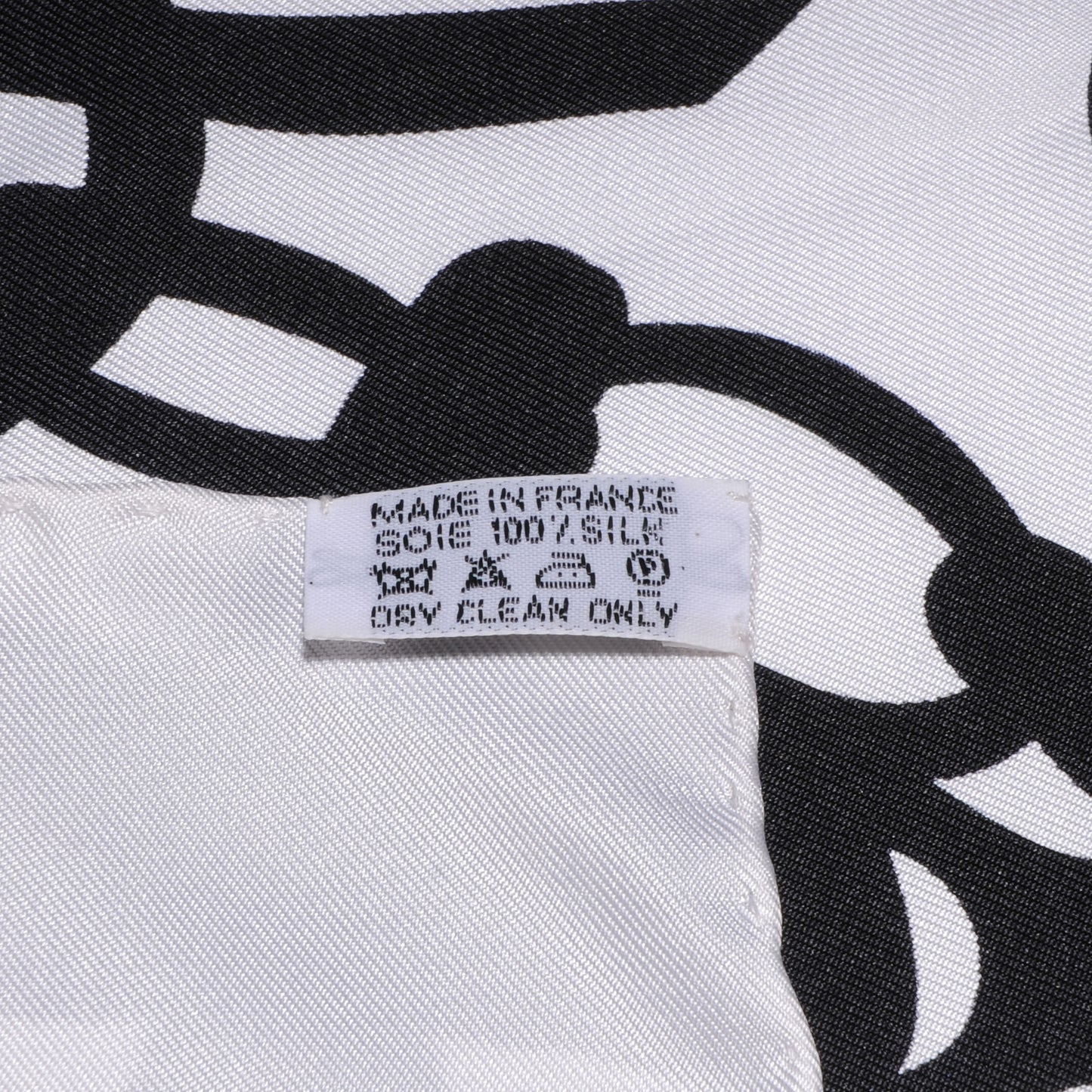 Silk En Desordre Scarf Black White 90