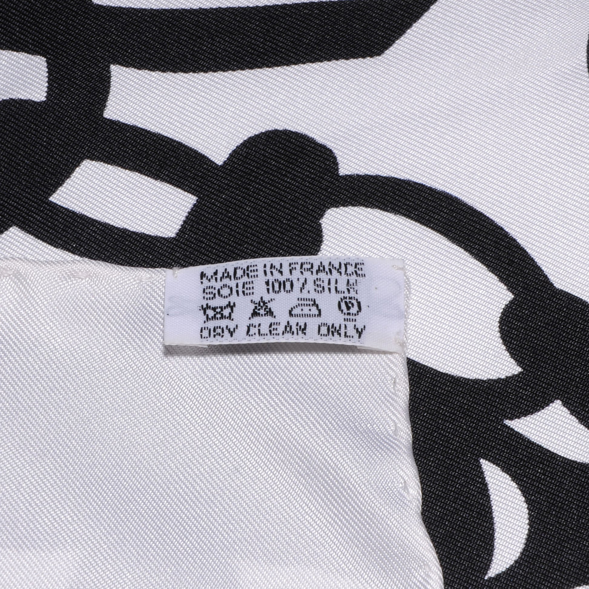 Hermes Silk En Desordre Scarf Black White 90 4 of 4