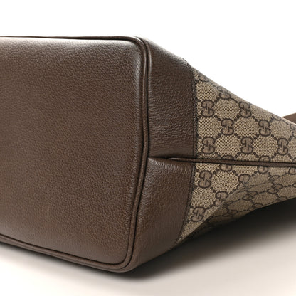 Gucci GG Supreme Monogram Textured Dollar Calfskin Web Large Ophidia Tote Beige Ebony New Acero 11 of 11