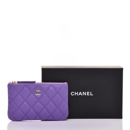 Chanel Caviar Quilted Small Cosmetic Case Purple 7 of 7