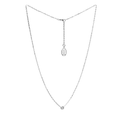 Cartier 18K White Gold Diamond SM D'Amour Pendant Necklace 3 of 6