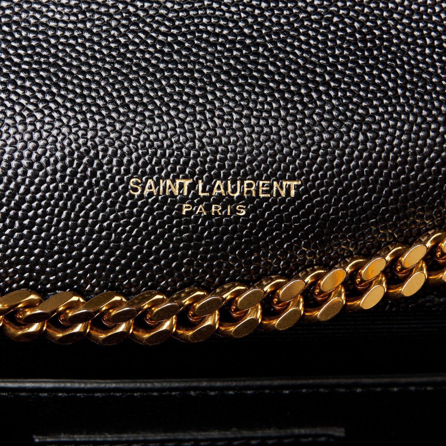Saint Laurent Grain De Poudre Medium Classic Monogram Kate Satchel Black 5 of 10