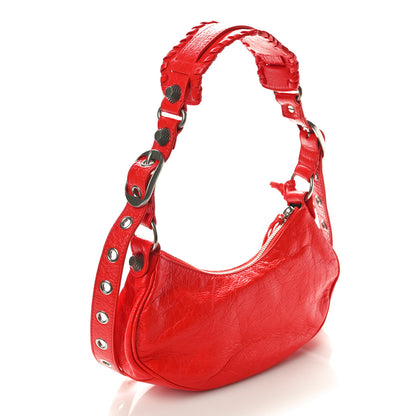 Balenciaga Agneau Arena Le Cagole Shoulder Bag XS Tomato Red 5 of 12