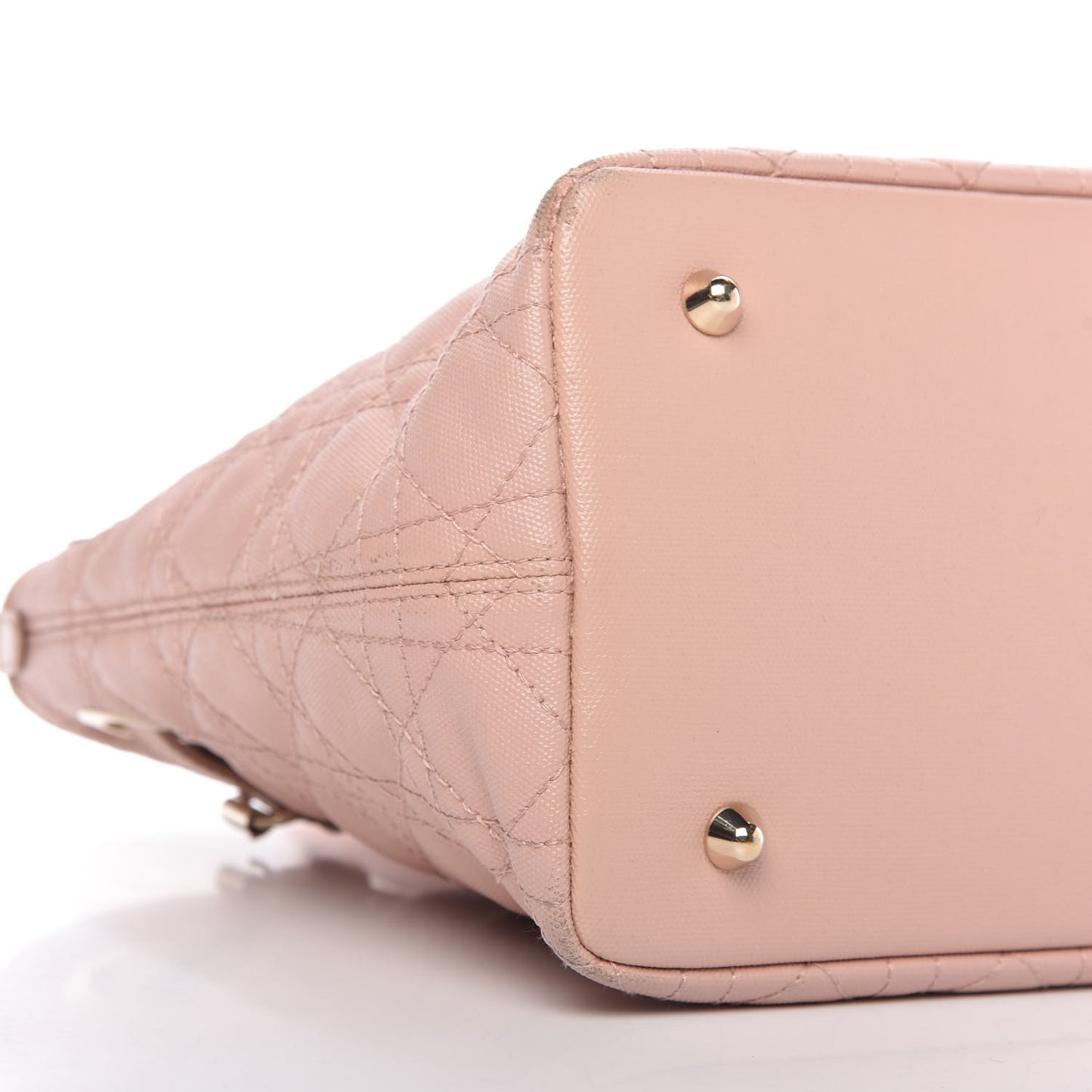 Coated Canvas Cannage Mini Panarea Tote Light Pink