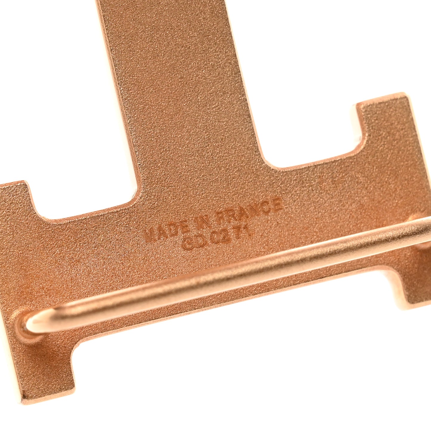 Brass Rose Gold Plated Polished 32mm H Belt Buckle