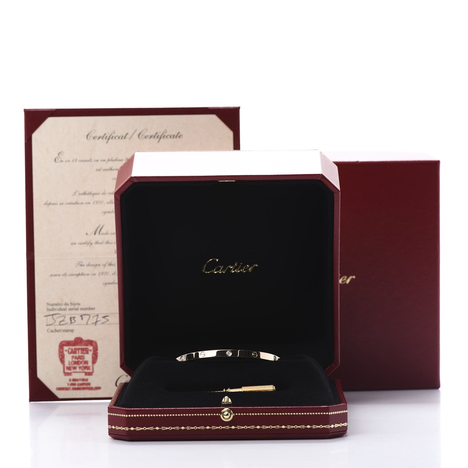 Cartier 18K Yellow Gold 6 Diamond Small LOVE Bracelet 16 5 of 5