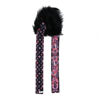 Louis Vuitton Silk Fox Fur Innocence Bandeau Black 2 of 4